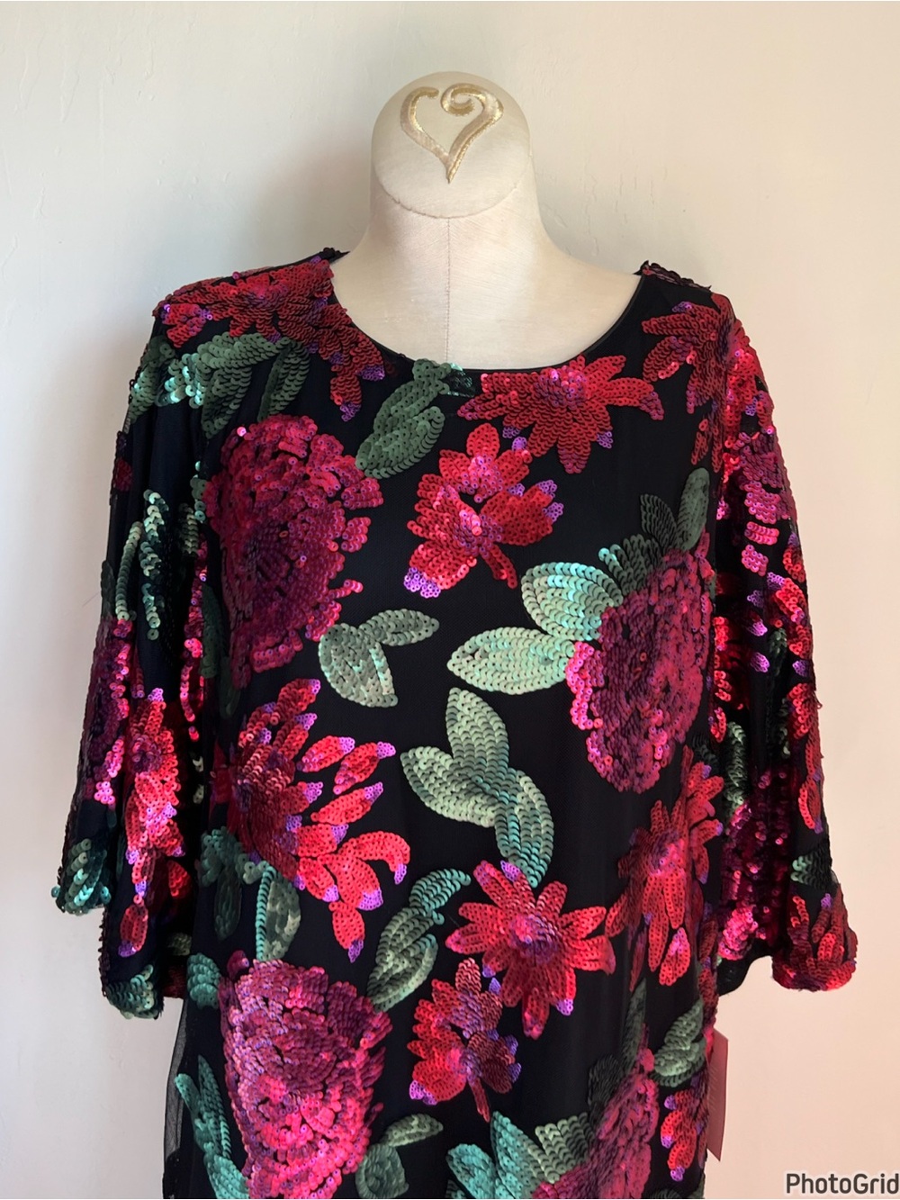 Ivy City Co Sequin Floral Evelyn Dress Large New With Tags - Picture 4 of 5